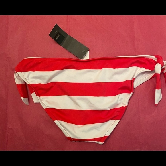 NWT red and white striped bikini bottom - Picture 4 of 5